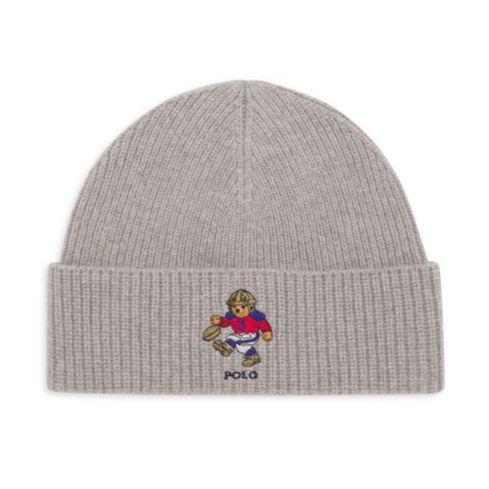 Polo Bear Super Bowl Wool Beanie Gray